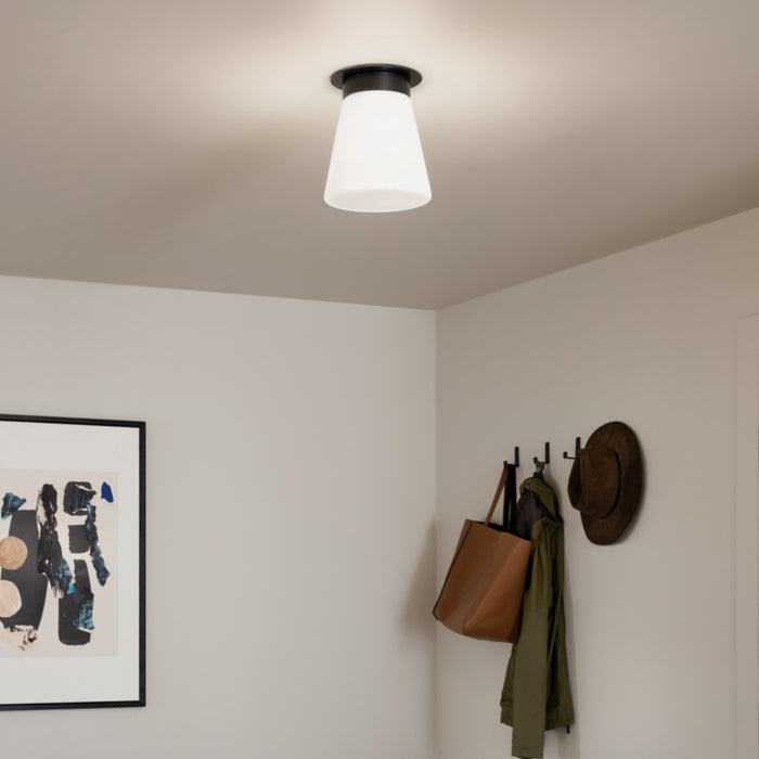 Myhouse Lighting Kichler - 52585BK - One Light Flush Mount - Albers - Black