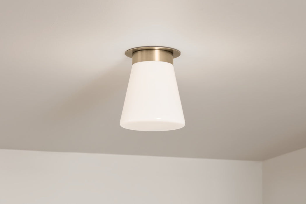 Myhouse Lighting Kichler - 52585CPZ - One Light Flush Mount - Albers - Champagne Bronze