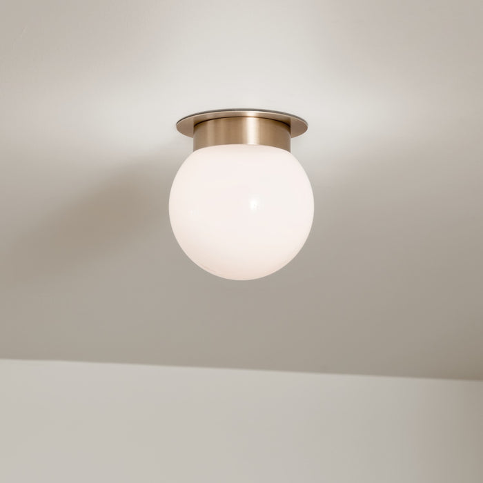 Myhouse Lighting Kichler - 52586CPZ - One Light Flush Mount - Albers - Champagne Bronze