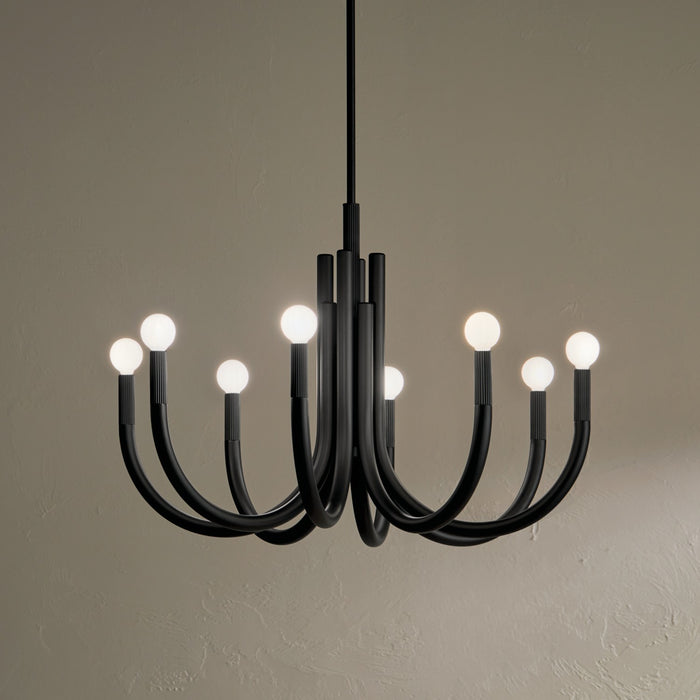 Myhouse Lighting Kichler - 52550BK - Eight Light Chandelier - Odensa - Black