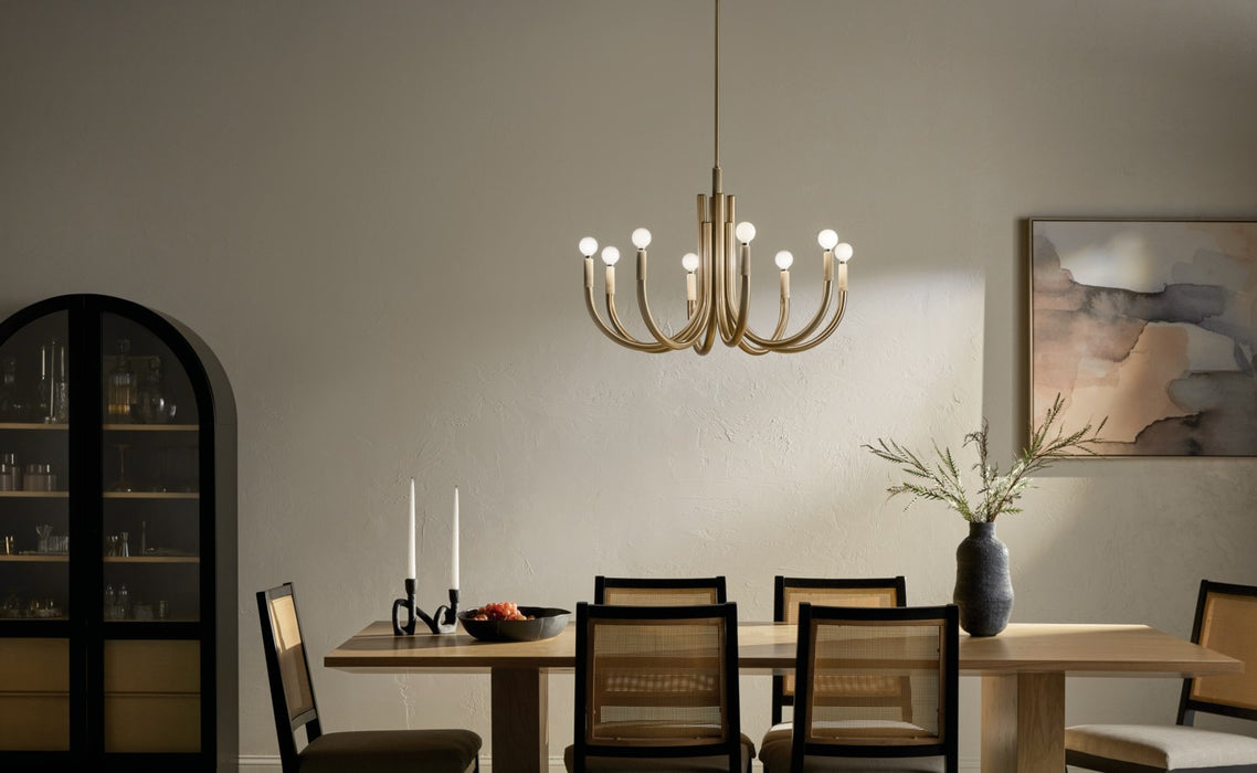 Myhouse Lighting Kichler - 52550CPZ - Eight Light Chandelier - Odensa - Champagne Bronze