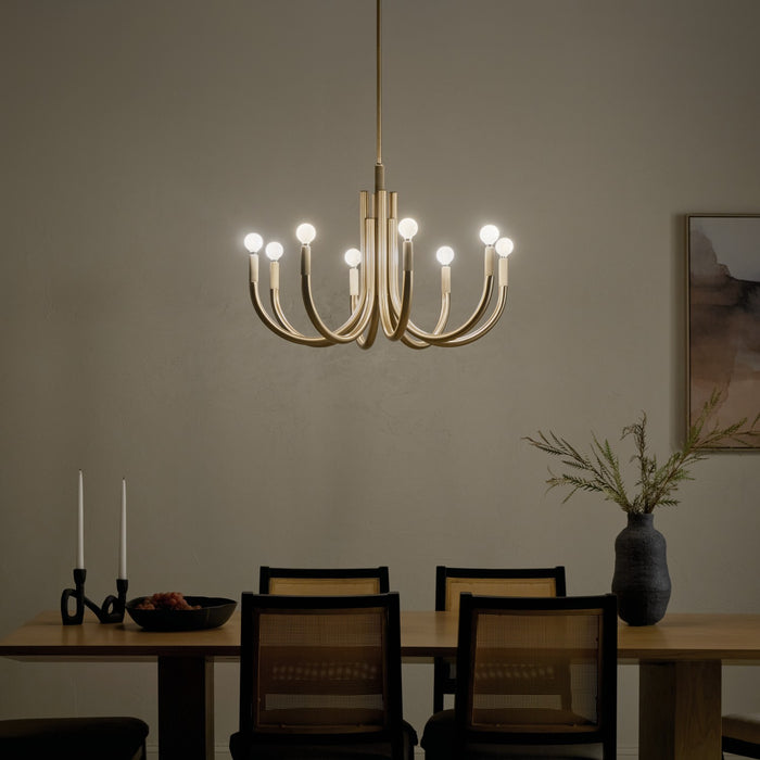 Myhouse Lighting Kichler - 52550CPZ - Eight Light Chandelier - Odensa - Champagne Bronze