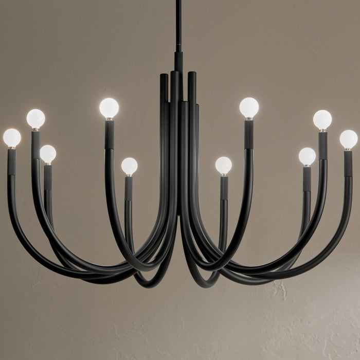 Myhouse Lighting Kichler - 52551BK - Ten Light Chandelier - Odensa - Black