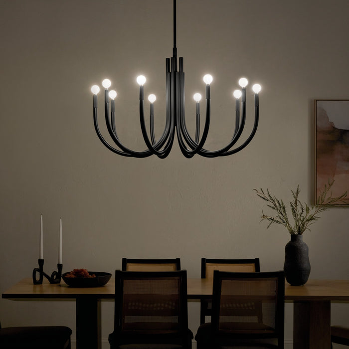 Myhouse Lighting Kichler - 52551BK - Ten Light Chandelier - Odensa - Black