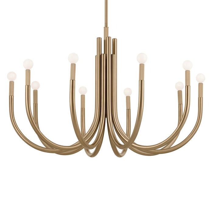 Myhouse Lighting Kichler - 52551CPZ - Ten Light Chandelier - Odensa - Champagne Bronze