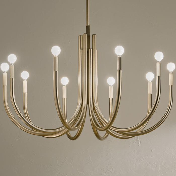 Myhouse Lighting Kichler - 52551CPZ - Ten Light Chandelier - Odensa - Champagne Bronze