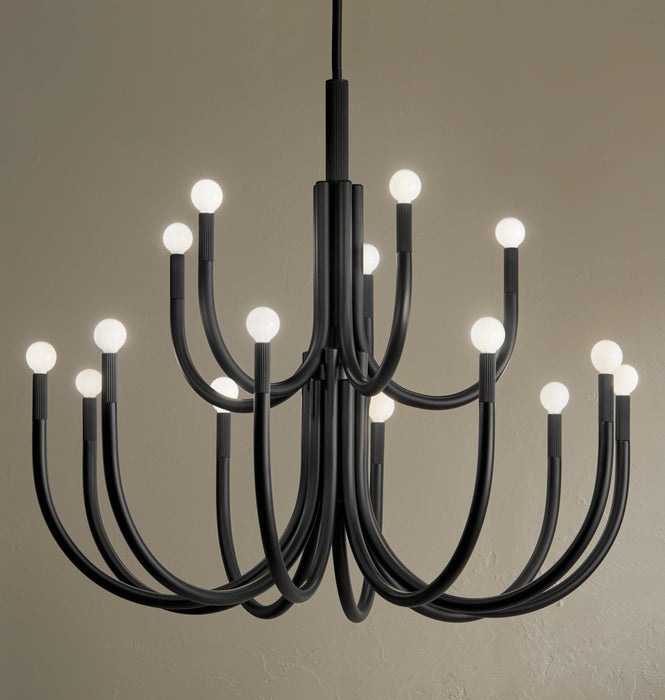 Myhouse Lighting Kichler - 52552BK - 15 Light Chandelier - Odensa - Black