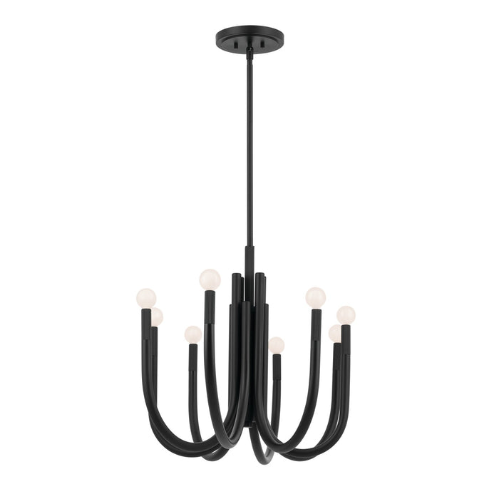 Myhouse Lighting Kichler - 52553BK - Eight Light Chandelier - Odensa - Black