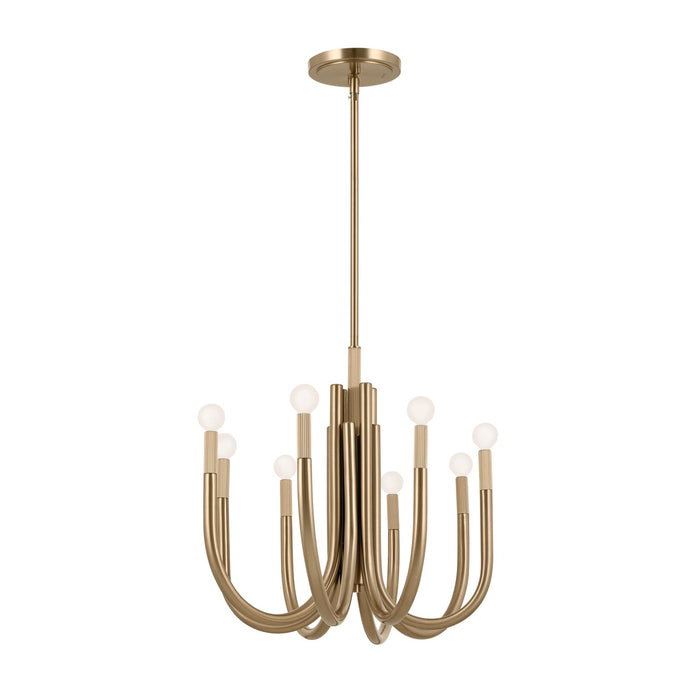 Myhouse Lighting Kichler - 52553CPZ - Eight Light Chandelier - Odensa - Champagne Bronze