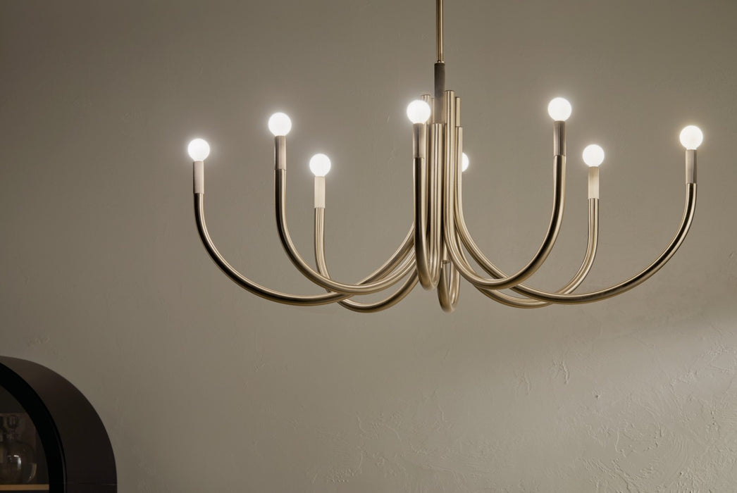 Myhouse Lighting Kichler - 52553CPZ - Eight Light Chandelier - Odensa - Champagne Bronze