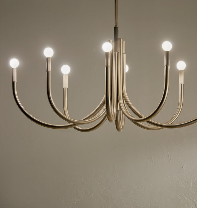 Myhouse Lighting Kichler - 52553CPZ - Eight Light Chandelier - Odensa - Champagne Bronze