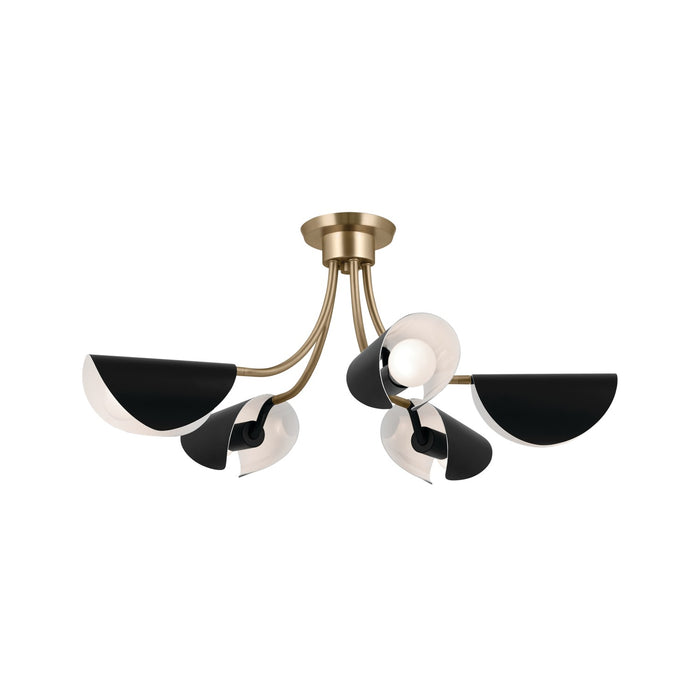 Myhouse Lighting Kichler - 52558CPZBK - Five Light Chandelier/Semi Flush - Arcus - Champagne Bronze