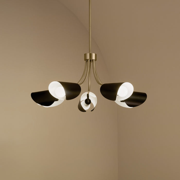 Myhouse Lighting Kichler - 52558CPZBK - Five Light Chandelier/Semi Flush - Arcus - Champagne Bronze