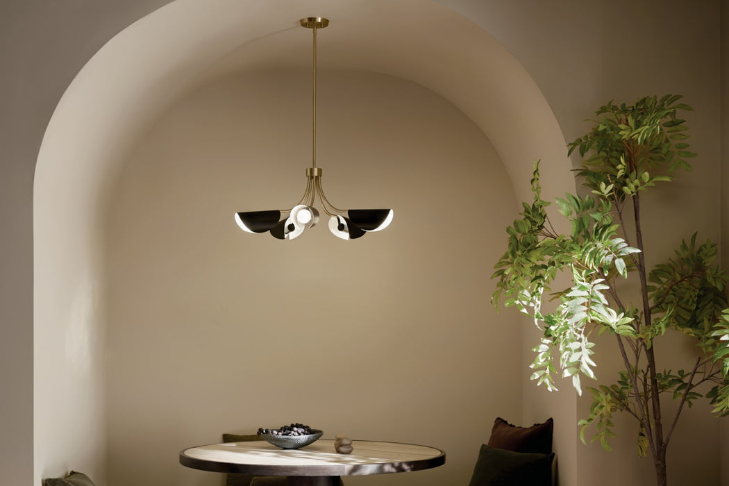 Myhouse Lighting Kichler - 52558CPZBK - Five Light Chandelier/Semi Flush - Arcus - Champagne Bronze