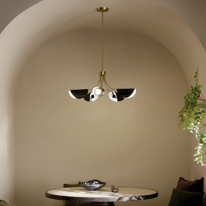 Myhouse Lighting Kichler - 52558CPZBK - Five Light Chandelier/Semi Flush - Arcus - Champagne Bronze