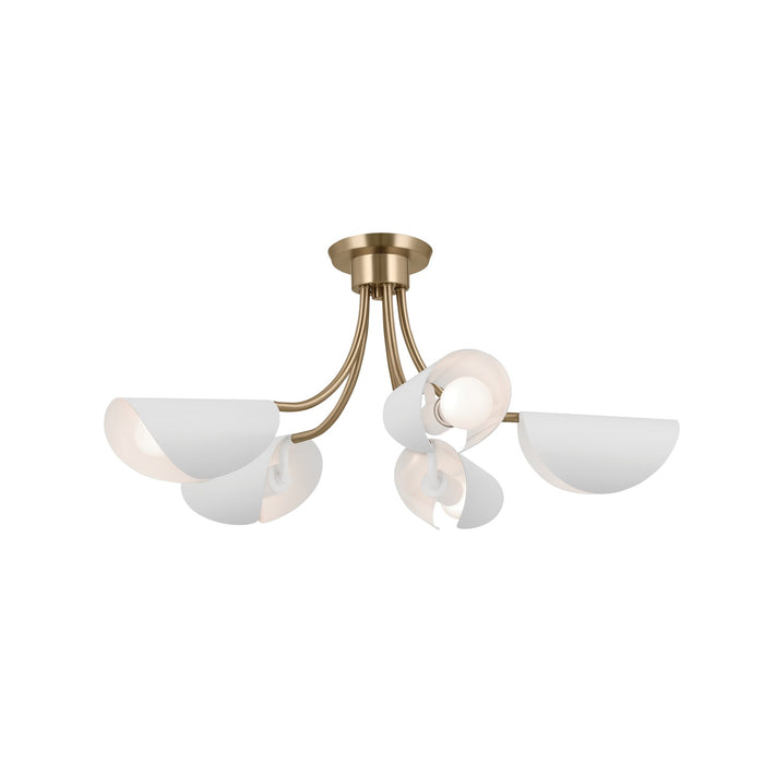 Myhouse Lighting Kichler - 52558CPZWH - Five Light Chandelier/Semi Flush - Arcus - Champagne Bronze