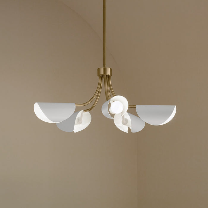 Myhouse Lighting Kichler - 52558CPZWH - Five Light Chandelier/Semi Flush - Arcus - Champagne Bronze