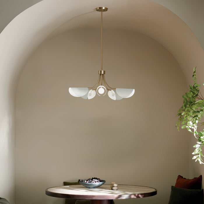 Myhouse Lighting Kichler - 52558CPZWH - Five Light Chandelier/Semi Flush - Arcus - Champagne Bronze