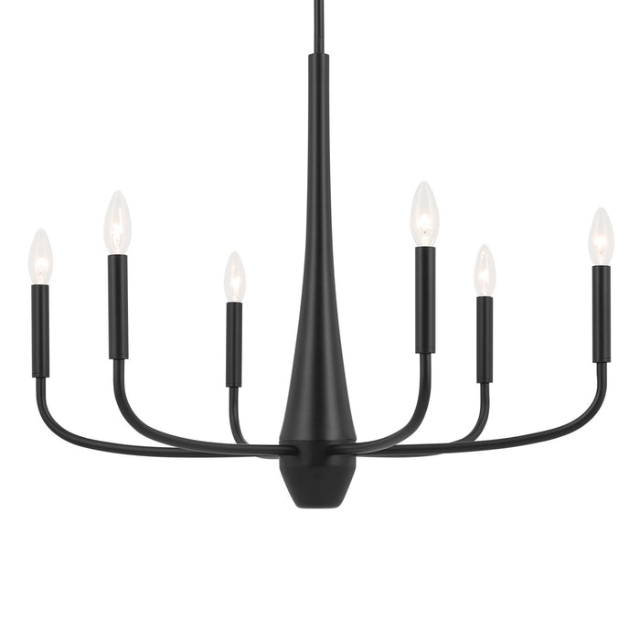 Myhouse Lighting Kichler - 52525BK - Six Light Chandelier - Deela - Black