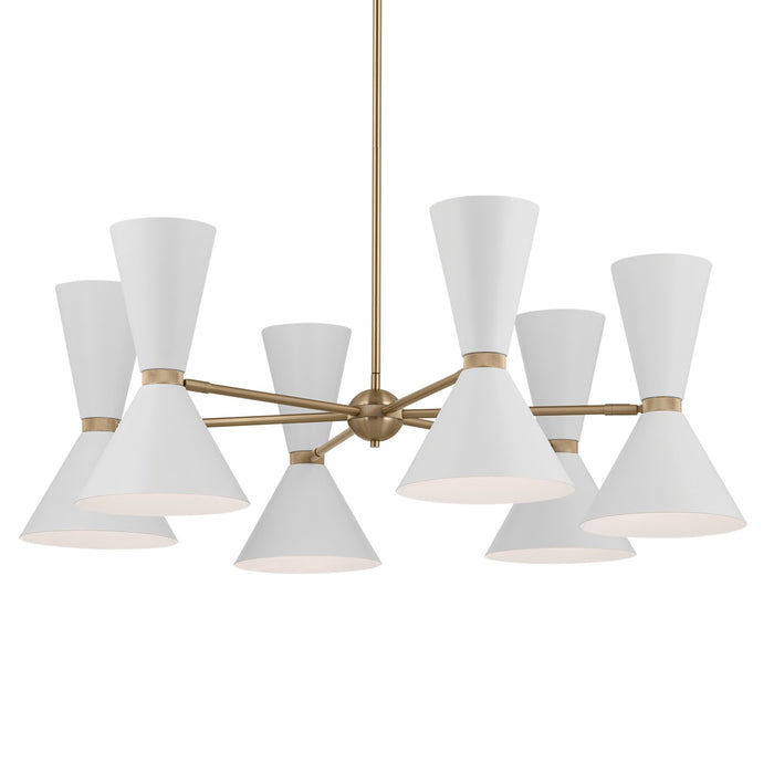 Myhouse Lighting Kichler - 52566CPZWH - 12 Light Chandelier - Phix - Champagne Bronze