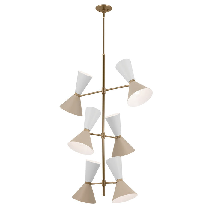 Myhouse Lighting Kichler - 52568CPZGRG - 12 Light Foyer Chandelier - Phix - Champagne Bronze