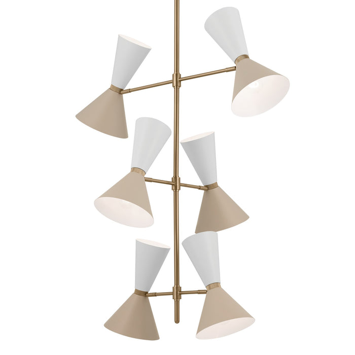 Myhouse Lighting Kichler - 52568CPZGRG - 12 Light Foyer Chandelier - Phix - Champagne Bronze