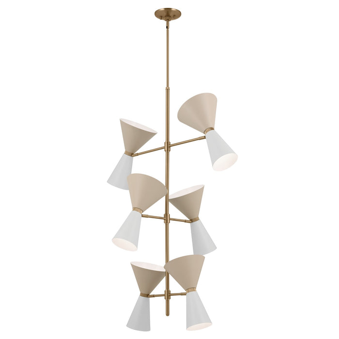 Myhouse Lighting Kichler - 52568CPZGRG - 12 Light Foyer Chandelier - Phix - Champagne Bronze