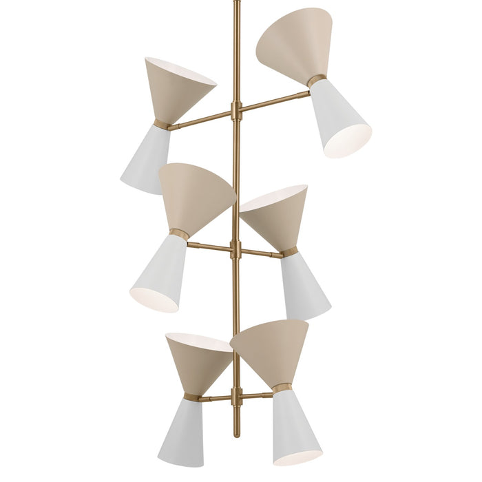 Myhouse Lighting Kichler - 52568CPZGRG - 12 Light Foyer Chandelier - Phix - Champagne Bronze