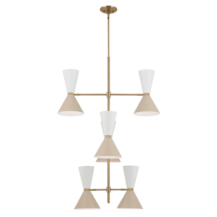 Myhouse Lighting Kichler - 52568CPZGRG - 12 Light Foyer Chandelier - Phix - Champagne Bronze