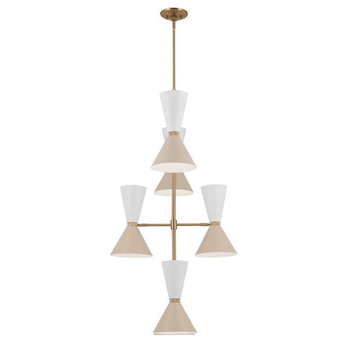 Myhouse Lighting Kichler - 52568CPZGRG - 12 Light Foyer Chandelier - Phix - Champagne Bronze