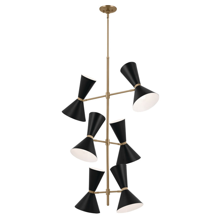 Myhouse Lighting Kichler - 52568CPZBK - 12 Light Foyer Chandelier - Phix - Champagne Bronze