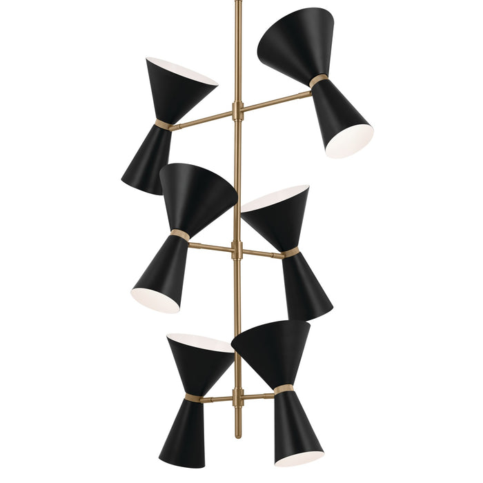 Myhouse Lighting Kichler - 52568CPZBK - 12 Light Foyer Chandelier - Phix - Champagne Bronze