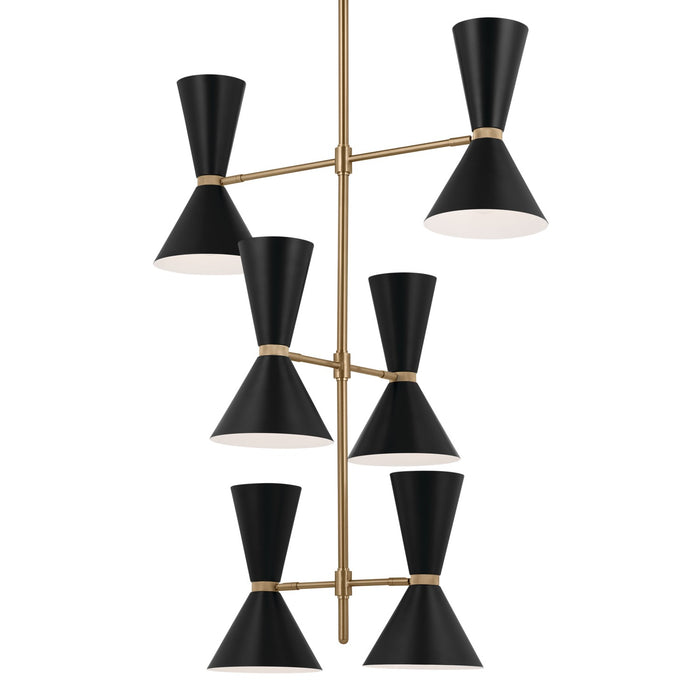 Myhouse Lighting Kichler - 52568CPZBK - 12 Light Foyer Chandelier - Phix - Champagne Bronze