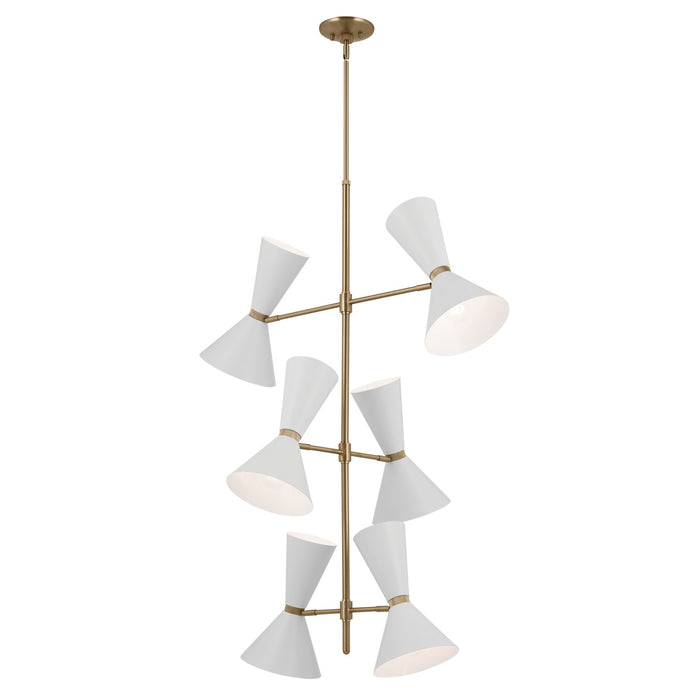 Myhouse Lighting Kichler - 52568CPZWH - 12 Light Foyer Chandelier - Phix - Champagne Bronze