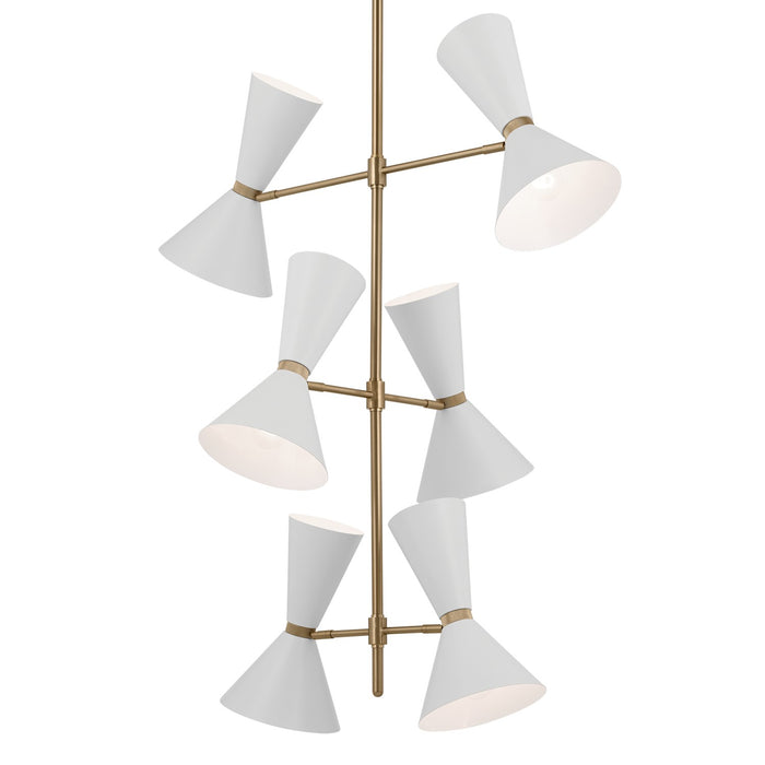 Myhouse Lighting Kichler - 52568CPZWH - 12 Light Foyer Chandelier - Phix - Champagne Bronze