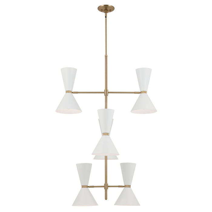 Myhouse Lighting Kichler - 52568CPZWH - 12 Light Foyer Chandelier - Phix - Champagne Bronze