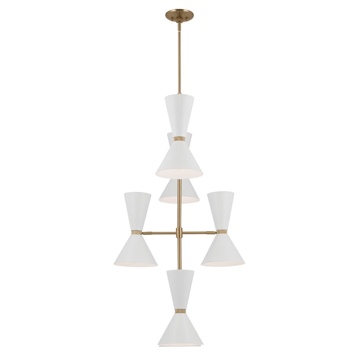 Myhouse Lighting Kichler - 52568CPZWH - 12 Light Foyer Chandelier - Phix - Champagne Bronze