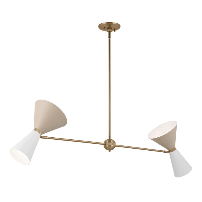 Myhouse Lighting Kichler - 52569CPZGRG - Four Light Linear Chandelier - Phix - Champagne Bronze