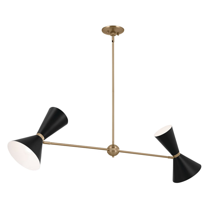 Myhouse Lighting Kichler - 52569CPZBK - Four Light Linear Chandelier - Phix - Champagne Bronze