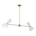 Myhouse Lighting Kichler - 52569CPZWH - Four Light Linear Chandelier - Phix - Champagne Bronze