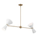 Myhouse Lighting Kichler - 52569CPZWH - Four Light Linear Chandelier - Phix - Champagne Bronze