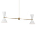 Myhouse Lighting Kichler - 52569CPZWH - Four Light Linear Chandelier - Phix - Champagne Bronze