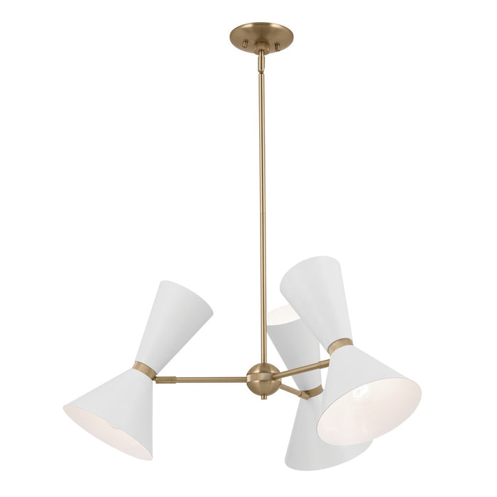 Myhouse Lighting Kichler - 52565CPZWH - Six Light Chandelier - Phix - Champagne Bronze