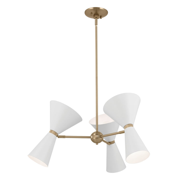 Myhouse Lighting Kichler - 52565CPZWH - Six Light Chandelier - Phix - Champagne Bronze