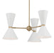 Myhouse Lighting Kichler - 52565CPZWH - Six Light Chandelier - Phix - Champagne Bronze