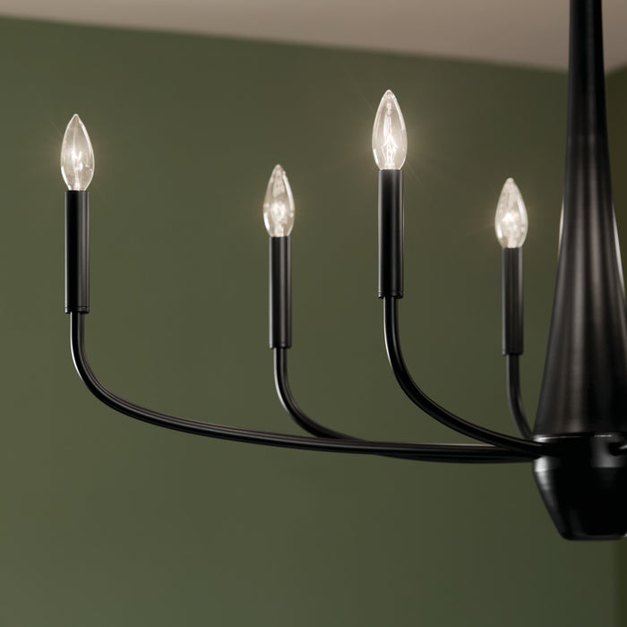 Myhouse Lighting Kichler - 52528BK - Eight Light Chandelier - Deela - Black