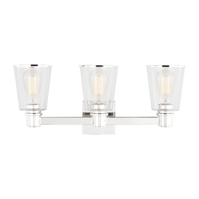 Myhouse Lighting Visual Comfort Studio - CV1033PN - Three Light Bath Vanity - Alessa - Polished Nickel