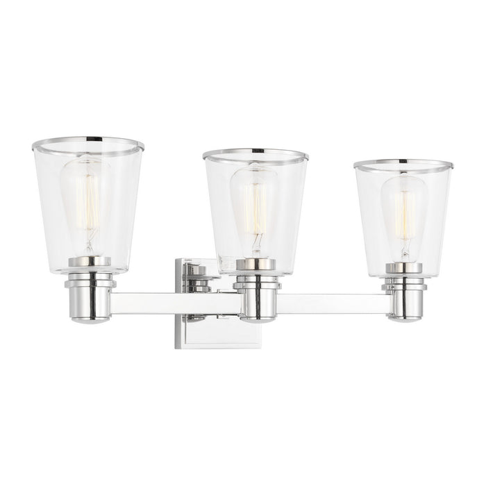 Myhouse Lighting Visual Comfort Studio - CV1033PN - Three Light Bath Vanity - Alessa - Polished Nickel