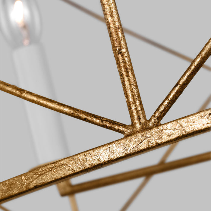 Myhouse Lighting Visual Comfort Studio - CC1624ADB - Four Light Chandelier - Beatrix - Antique Gild