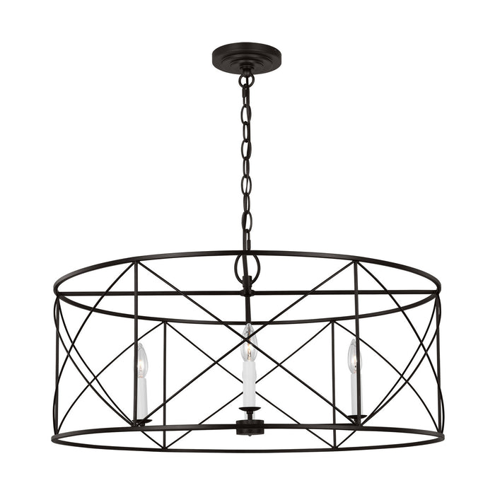 Myhouse Lighting Visual Comfort Studio - CC1624AI - Four Light Chandelier - Beatrix - Aged Iron